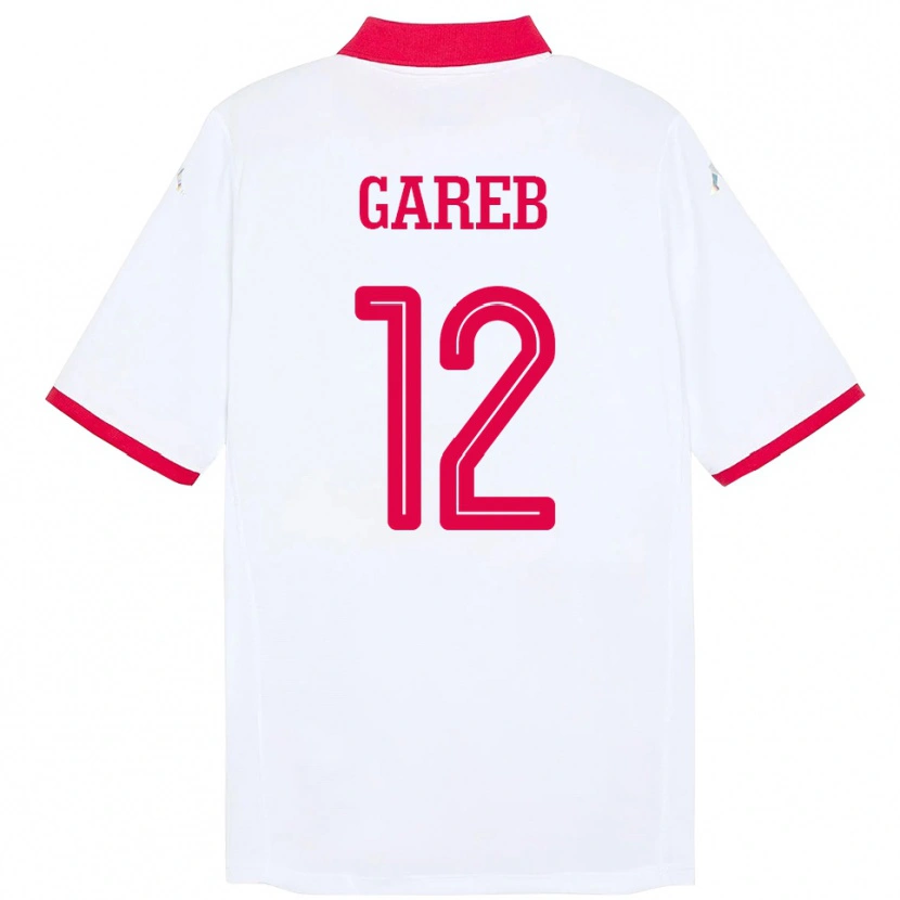 Danxen Herren Tunesien Adem Gareb #12 Weiß Auswärtstrikot Trikot 24-26 T-Shirt
