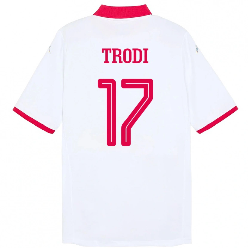Danxen Herren Tunesien Imen Trodi #17 Weiß Auswärtstrikot Trikot 24-26 T-Shirt