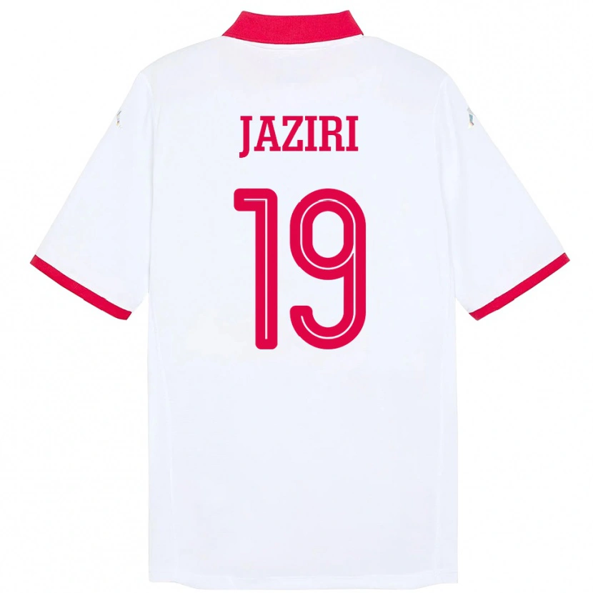 Danxen Herren Tunesien Seifeddin Jaziri #19 Weiß Auswärtstrikot Trikot 24-26 T-Shirt