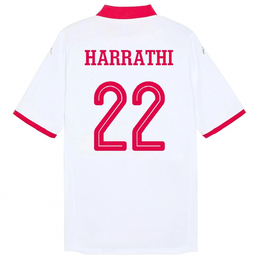 Danxen Herren Tunesien Najla Harrathi #22 Weiß Auswärtstrikot Trikot 24-26 T-Shirt