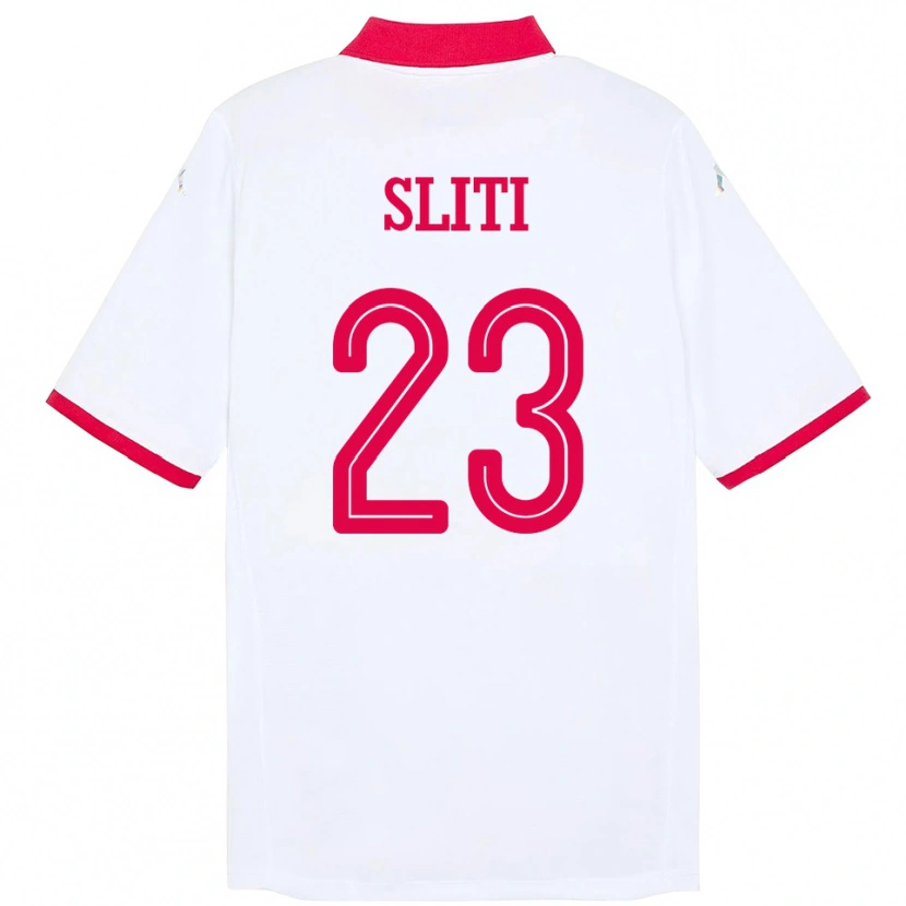 Danxen Herren Tunesien Naim Sliti #23 Weiß Auswärtstrikot Trikot 24-26 T-Shirt