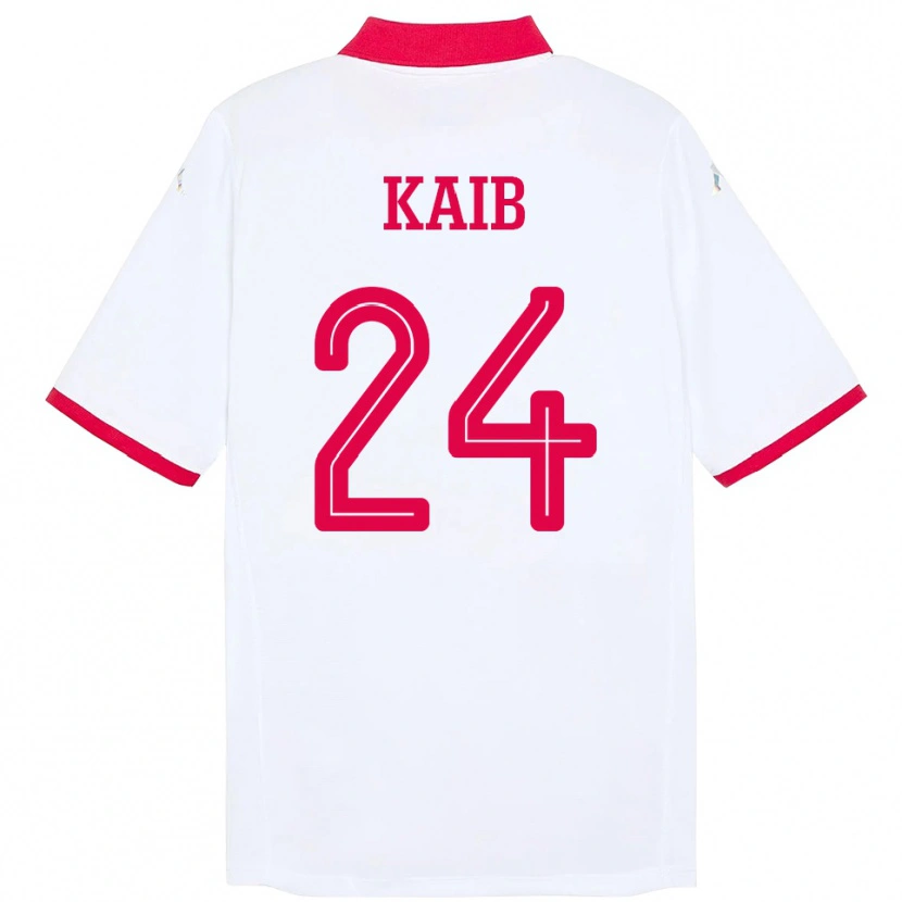 Danxen Herren Tunesien Rami Kaib #24 Weiß Auswärtstrikot Trikot 24-26 T-Shirt