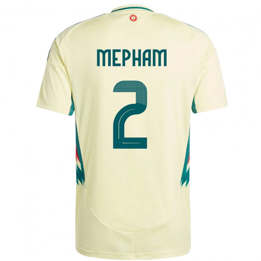 Danxen Herren Wales Chris Mepham #2 Beige Gelb Auswärtstrikot Trikot 24-26 T-Shirt