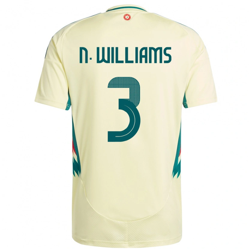 Danxen Herren Wales Neco Williams #3 Beige Gelb Auswärtstrikot Trikot 24-26 T-Shirt