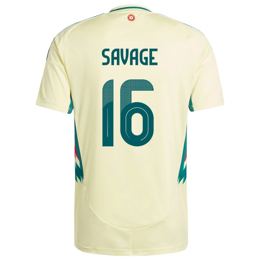 Danxen Herren Wales Charlie Savage #16 Beige Gelb Auswärtstrikot Trikot 24-26 T-Shirt