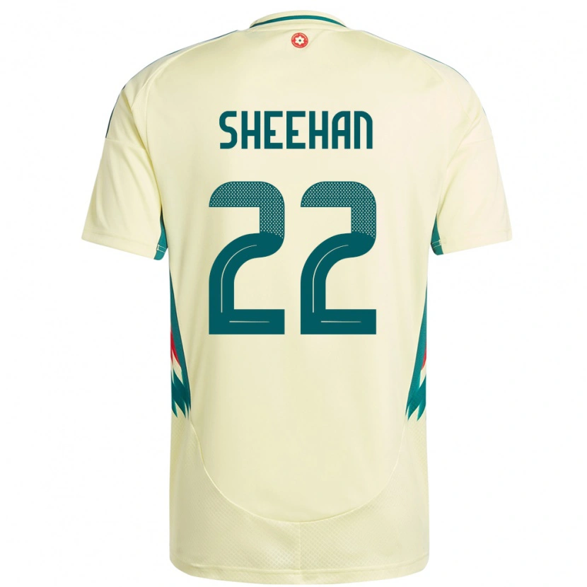 Danxen Herren Wales Josh Sheehan #22 Beige Gelb Auswärtstrikot Trikot 24-26 T-Shirt