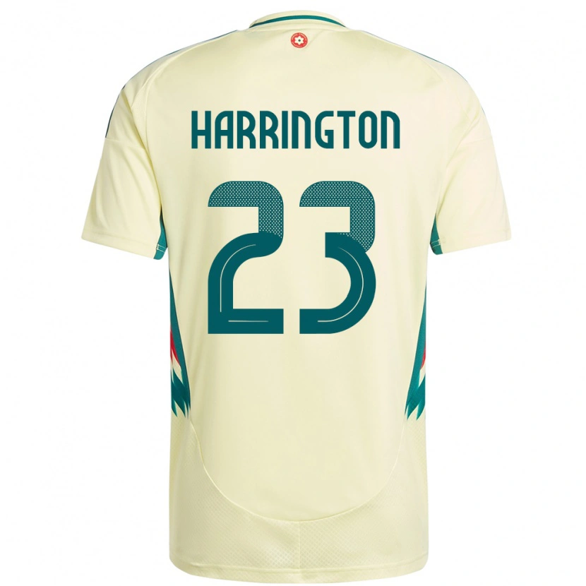 Danxen Herren Wales David Harrington #23 Beige Gelb Auswärtstrikot Trikot 24-26 T-Shirt