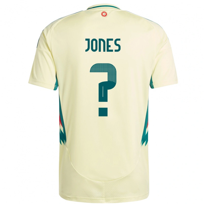 Danxen Herren Wales Iestyn Jones #0 Beige Gelb Auswärtstrikot Trikot 24-26 T-Shirt