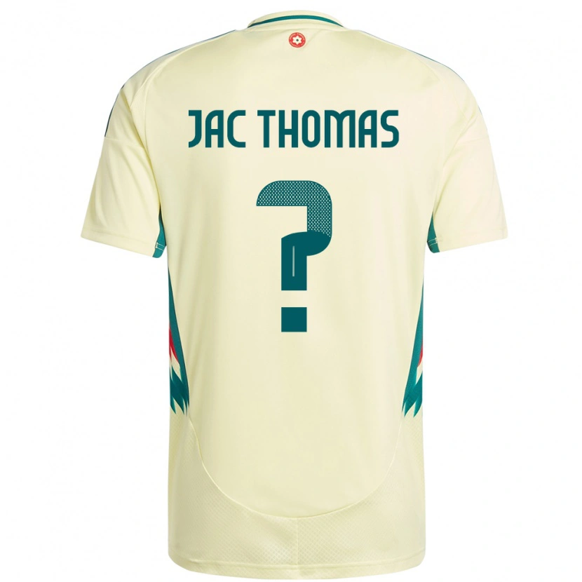 Danxen Herren Wales Jac Thomas #0 Beige Gelb Auswärtstrikot Trikot 24-26 T-Shirt