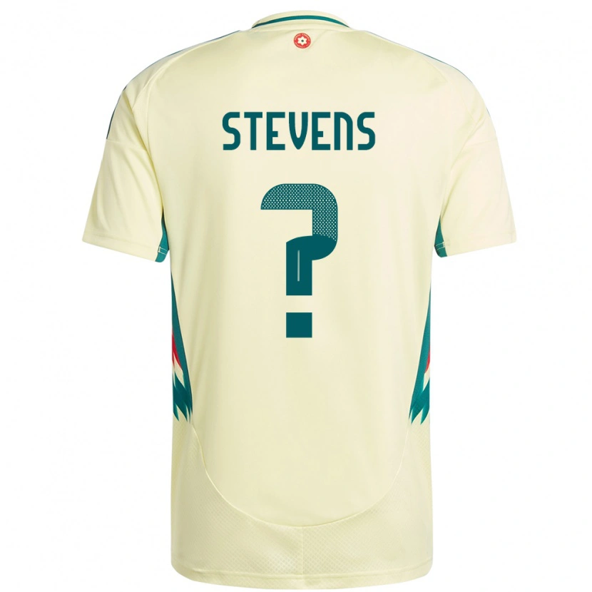 Danxen Herren Wales Charlie Stevens #0 Beige Gelb Auswärtstrikot Trikot 24-26 T-Shirt