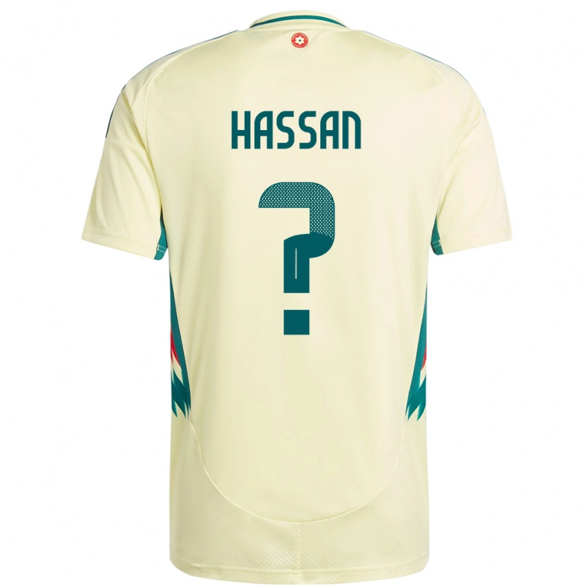 Danxen Herren Wales Rio Hassan #0 Beige Gelb Auswärtstrikot Trikot 24-26 T-Shirt