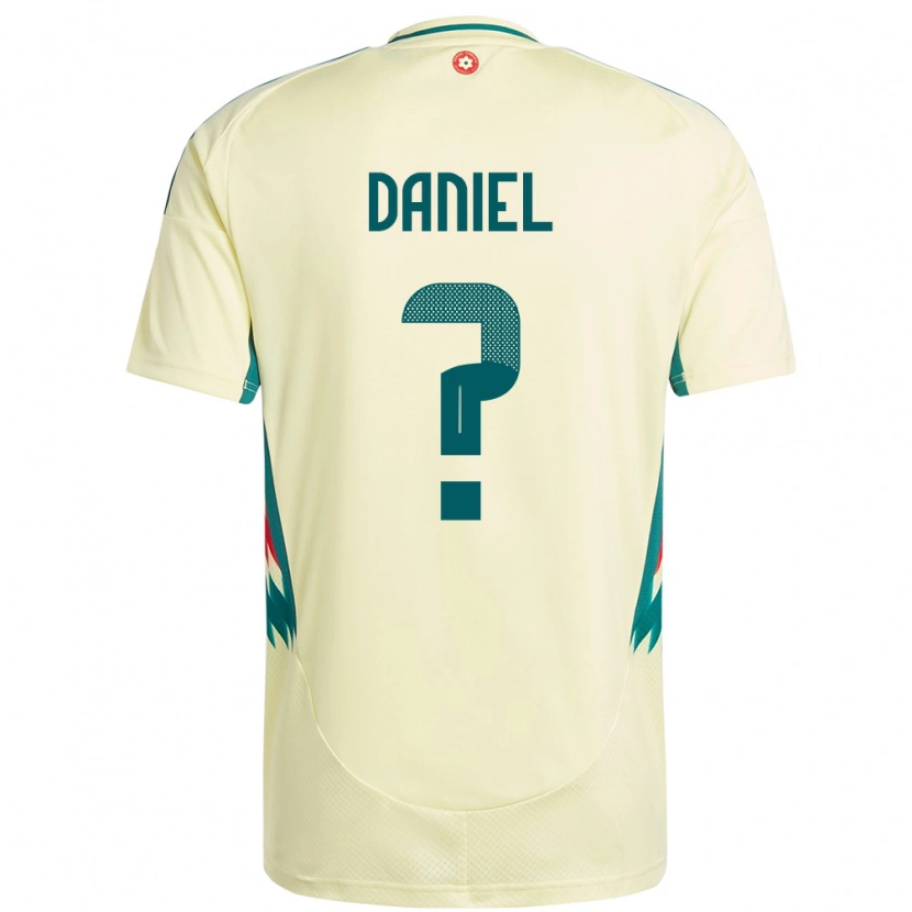 Danxen Herren Wales Hugo Daniel #0 Beige Gelb Auswärtstrikot Trikot 24-26 T-Shirt