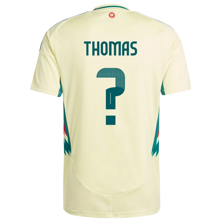 Danxen Herren Wales George Thomas #0 Beige Gelb Auswärtstrikot Trikot 24-26 T-Shirt