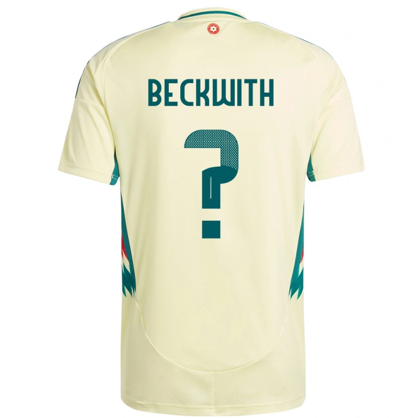 Danxen Herren Wales Ralphie Beckwith #0 Beige Gelb Auswärtstrikot Trikot 24-26 T-Shirt