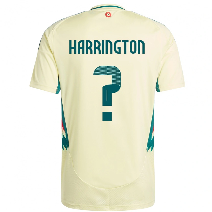 Danxen Herren Wales Theo Harrington #0 Beige Gelb Auswärtstrikot Trikot 24-26 T-Shirt