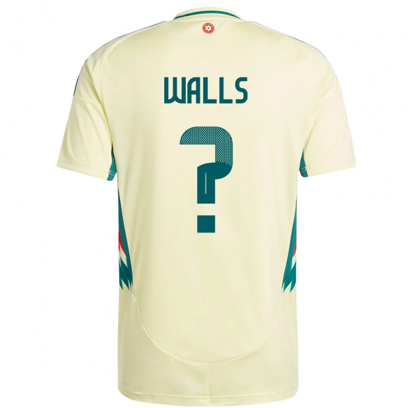 Danxen Herren Wales Archie Walls #0 Beige Gelb Auswärtstrikot Trikot 24-26 T-Shirt