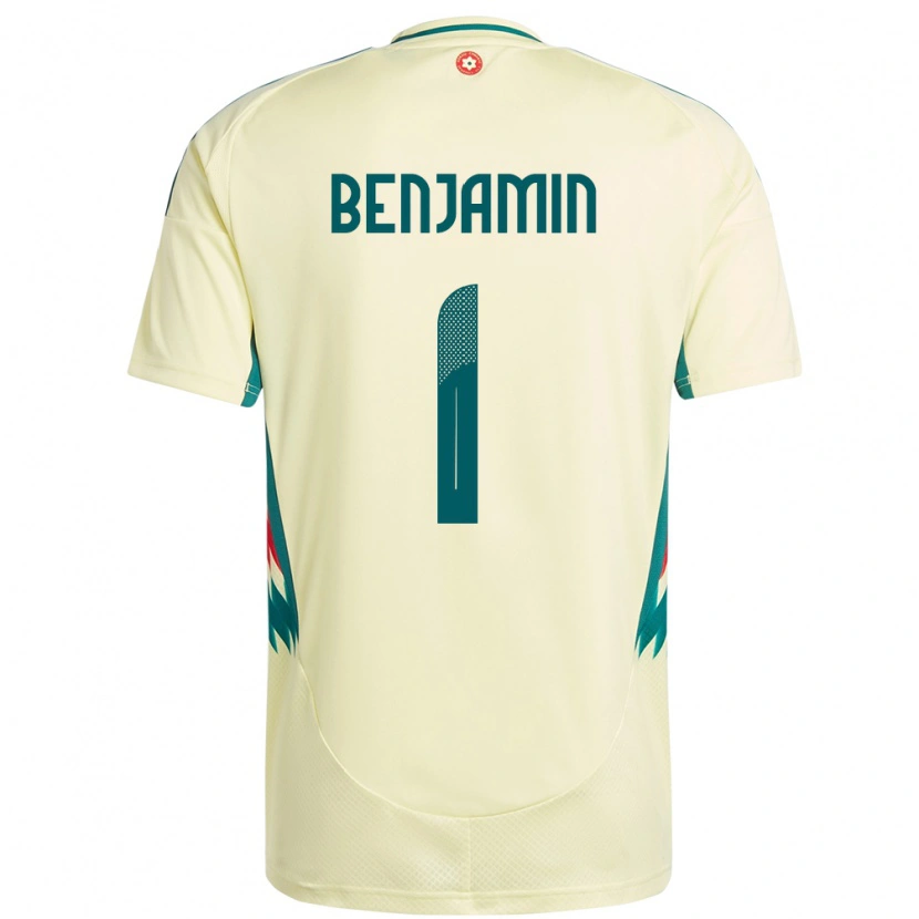 Danxen Herren Wales Lewys Benjamin #1 Beige Gelb Auswärtstrikot Trikot 24-26 T-Shirt