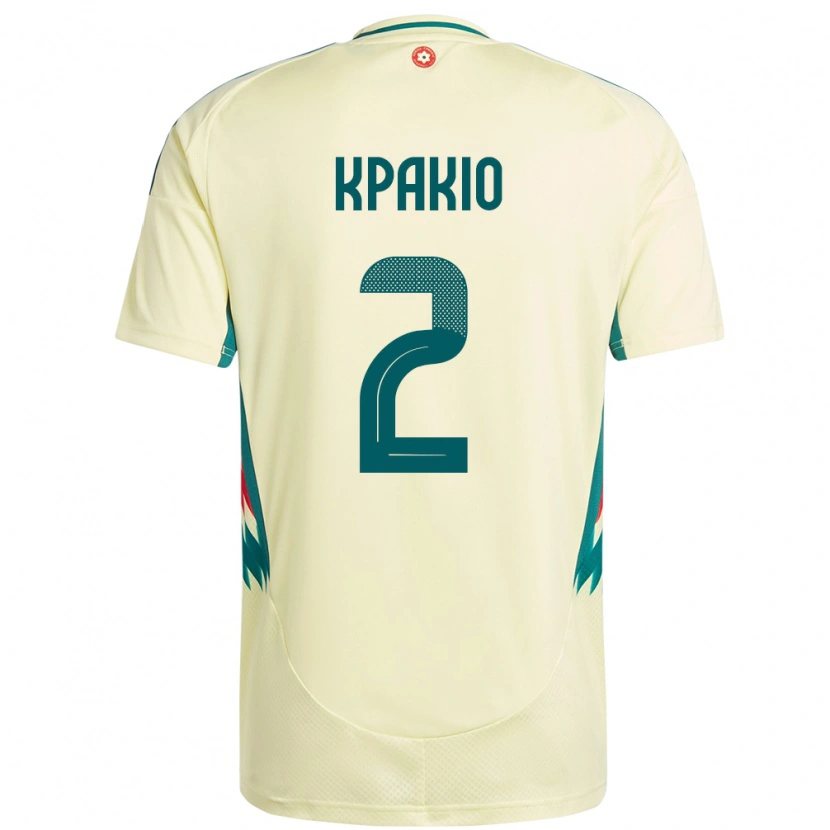 Danxen Herren Wales Ronan Kpakio #2 Beige Gelb Auswärtstrikot Trikot 24-26 T-Shirt