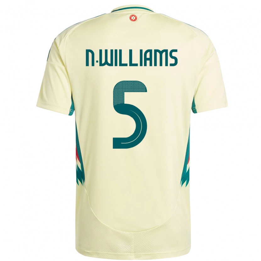 Danxen Herren Wales Noah Williams #5 Beige Gelb Auswärtstrikot Trikot 24-26 T-Shirt