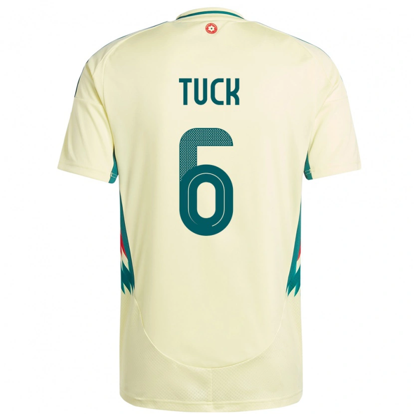 Danxen Herren Wales Alfie Tuck #6 Beige Gelb Auswärtstrikot Trikot 24-26 T-Shirt