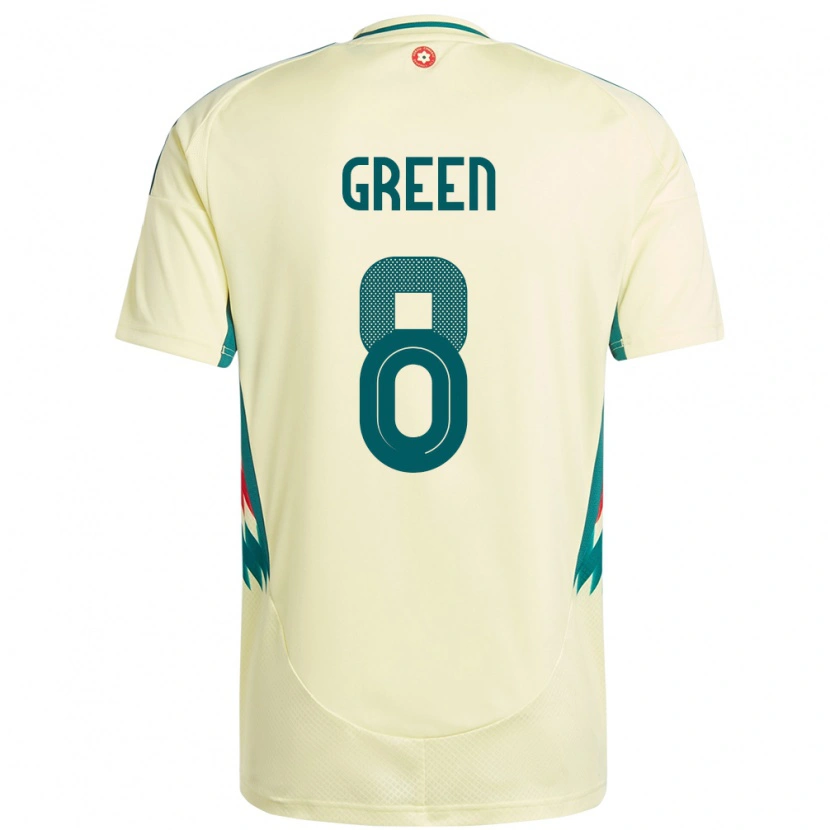Danxen Herren Wales Clayton Green #8 Beige Gelb Auswärtstrikot Trikot 24-26 T-Shirt