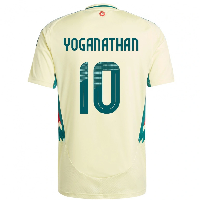 Danxen Herren Wales Vimal Yoganathan #10 Beige Gelb Auswärtstrikot Trikot 24-26 T-Shirt
