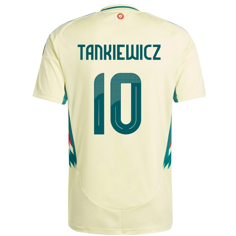 Danxen Herren Wales Rob Tankiewicz #10 Beige Gelb Auswärtstrikot Trikot 24-26 T-Shirt