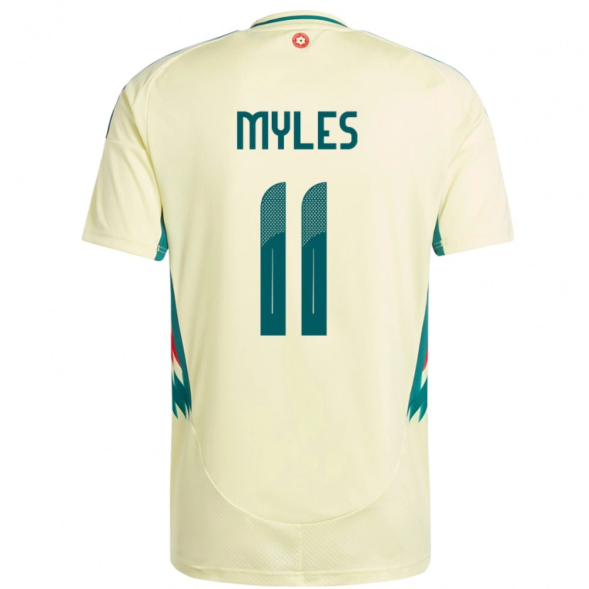 Danxen Herren Wales Elliot Myles #11 Beige Gelb Auswärtstrikot Trikot 24-26 T-Shirt