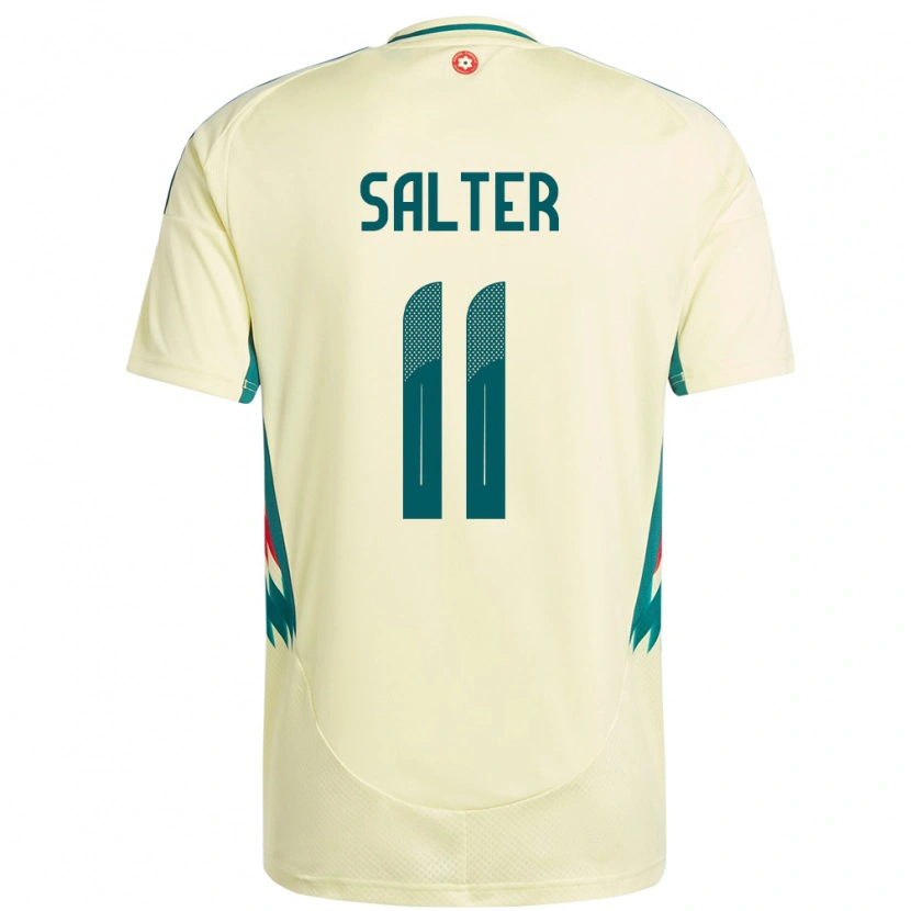 Danxen Herren Wales Oliver Salter #11 Beige Gelb Auswärtstrikot Trikot 24-26 T-Shirt