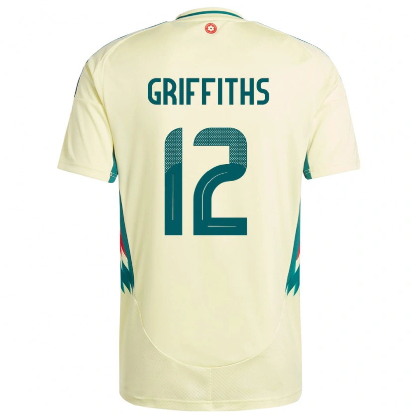 Danxen Herren Wales Ewan Griffiths #12 Beige Gelb Auswärtstrikot Trikot 24-26 T-Shirt