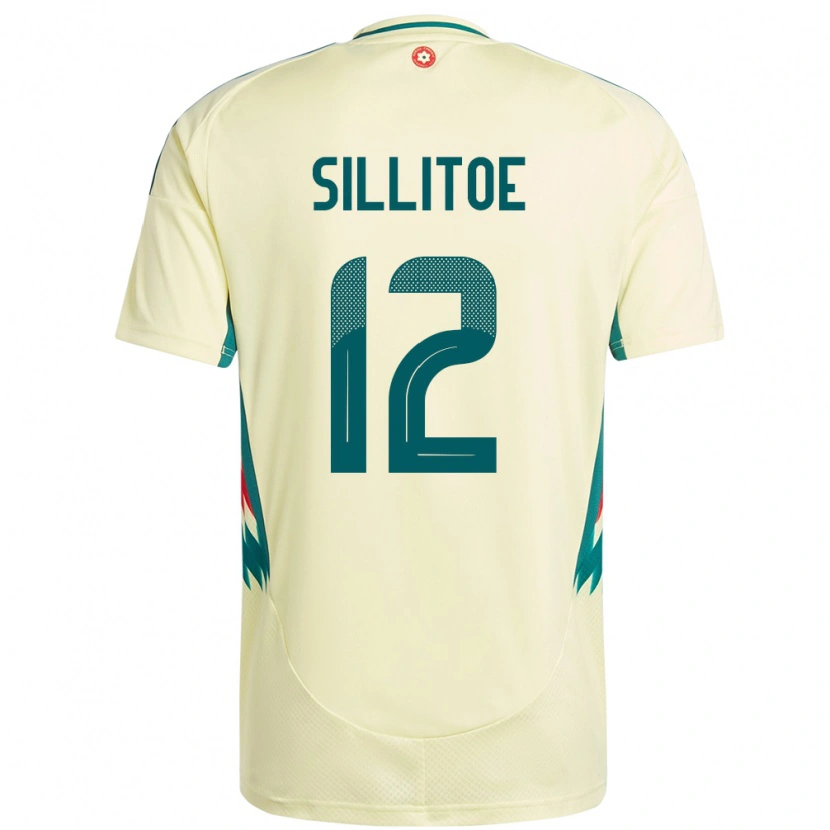 Danxen Herren Wales Casey Sillitoe #12 Beige Gelb Auswärtstrikot Trikot 24-26 T-Shirt