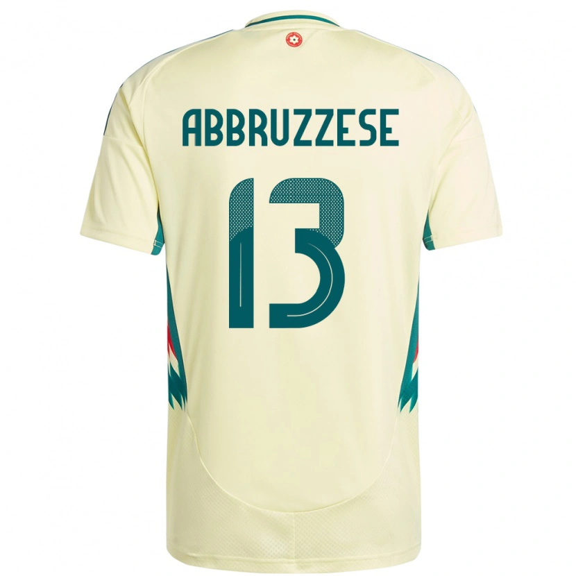 Danxen Herren Wales Rhys Abbruzzese #13 Beige Gelb Auswärtstrikot Trikot 24-26 T-Shirt