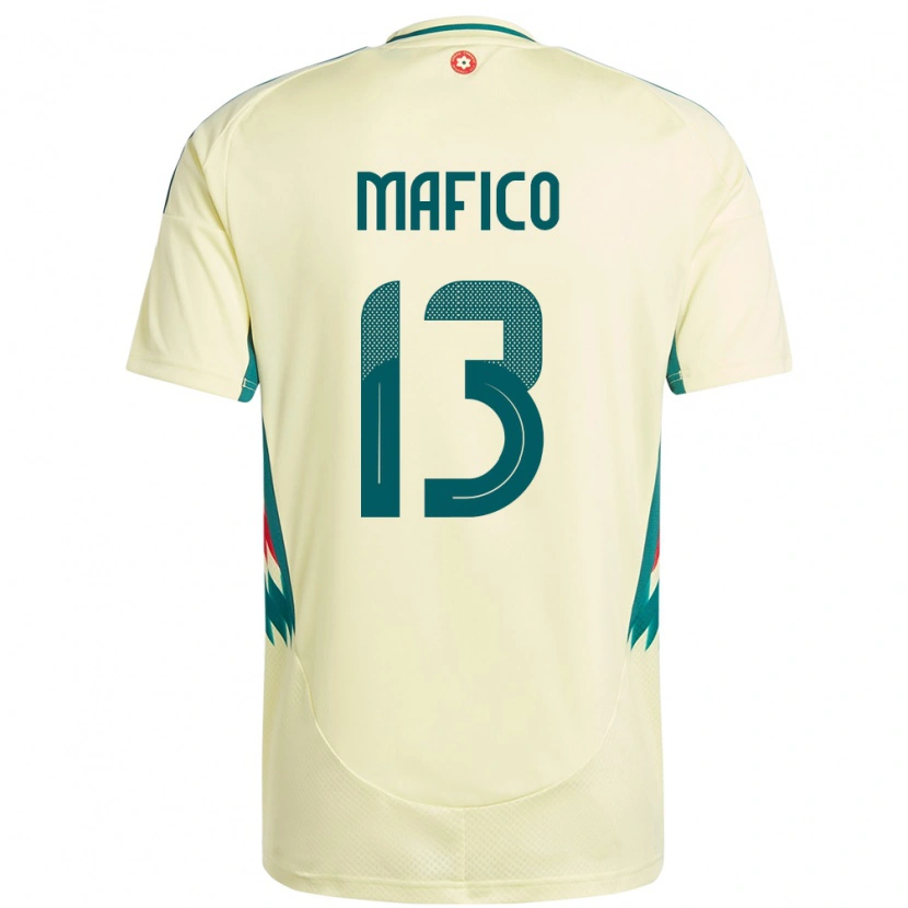 Danxen Herren Wales Dakarai Mafico #13 Beige Gelb Auswärtstrikot Trikot 24-26 T-Shirt