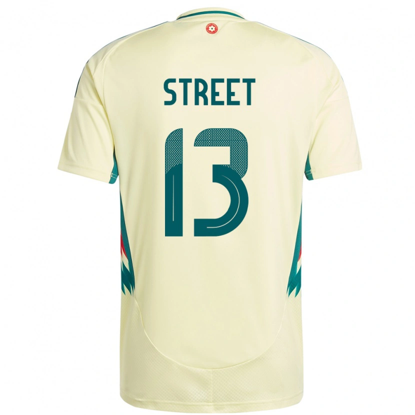 Danxen Herren Wales Charlie Street #13 Beige Gelb Auswärtstrikot Trikot 24-26 T-Shirt
