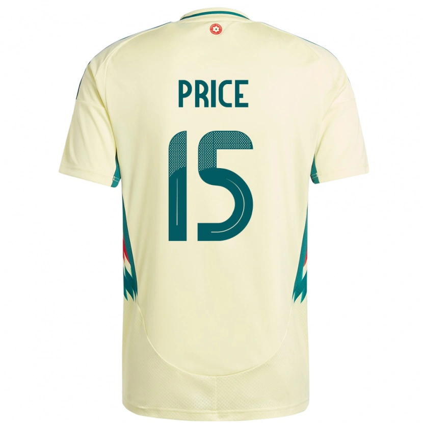 Danxen Herren Wales Tom Price #15 Beige Gelb Auswärtstrikot Trikot 24-26 T-Shirt