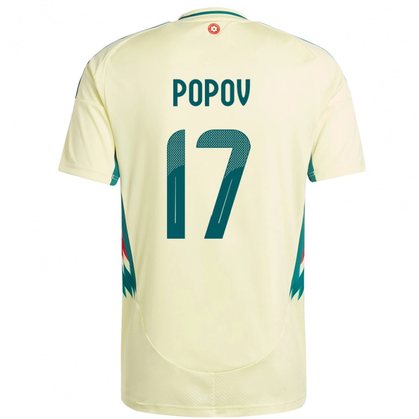 Danxen Herren Wales Chris Popov #17 Beige Gelb Auswärtstrikot Trikot 24-26 T-Shirt