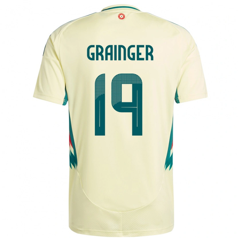 Danxen Herren Wales William Grainger #19 Beige Gelb Auswärtstrikot Trikot 24-26 T-Shirt