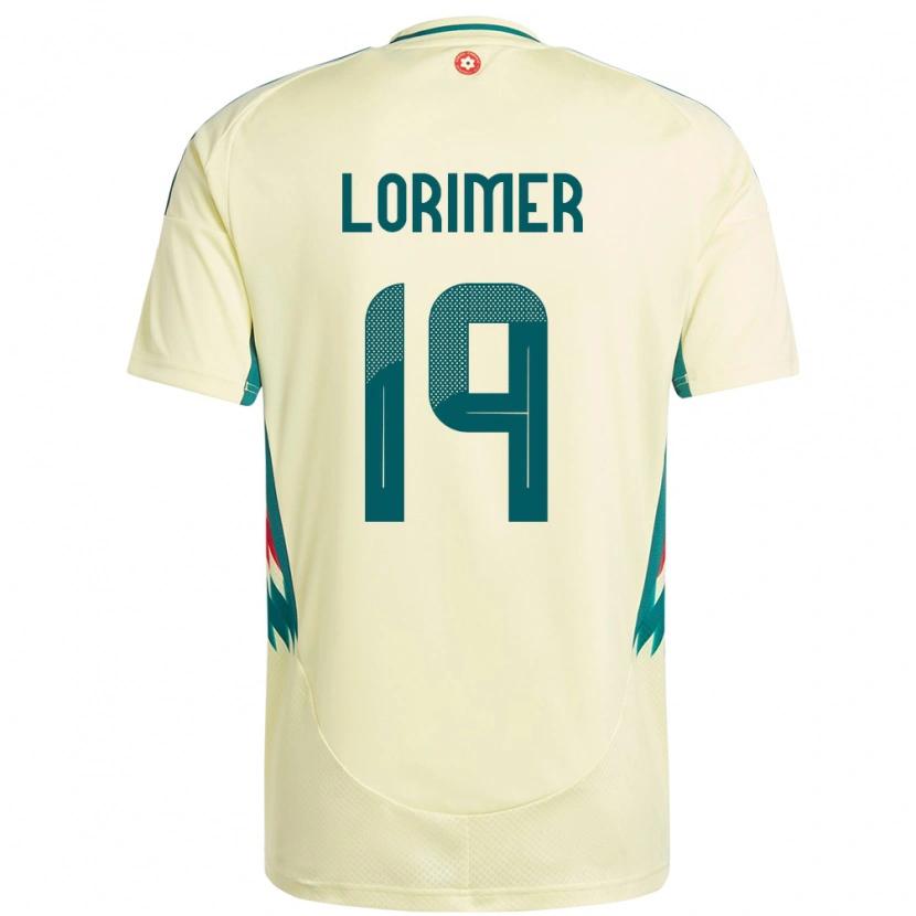 Danxen Herren Wales Archie Lorimer #19 Beige Gelb Auswärtstrikot Trikot 24-26 T-Shirt