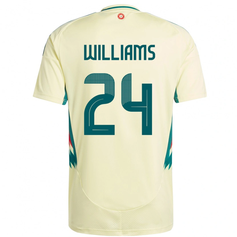 Danxen Herren Wales Alex Williams #24 Beige Gelb Auswärtstrikot Trikot 24-26 T-Shirt