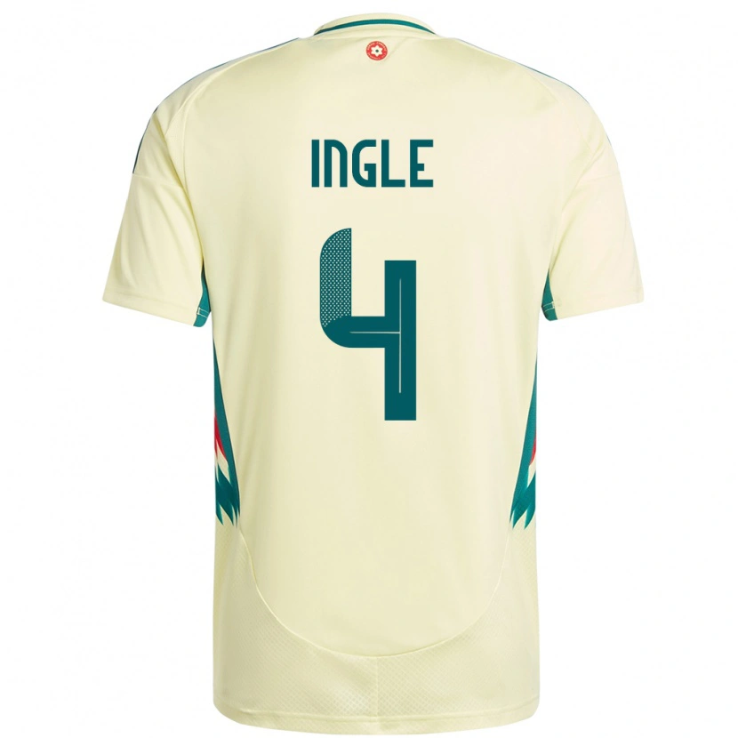 Danxen Herren Wales Sophie Ingle #4 Beige Gelb Auswärtstrikot Trikot 24-26 T-Shirt