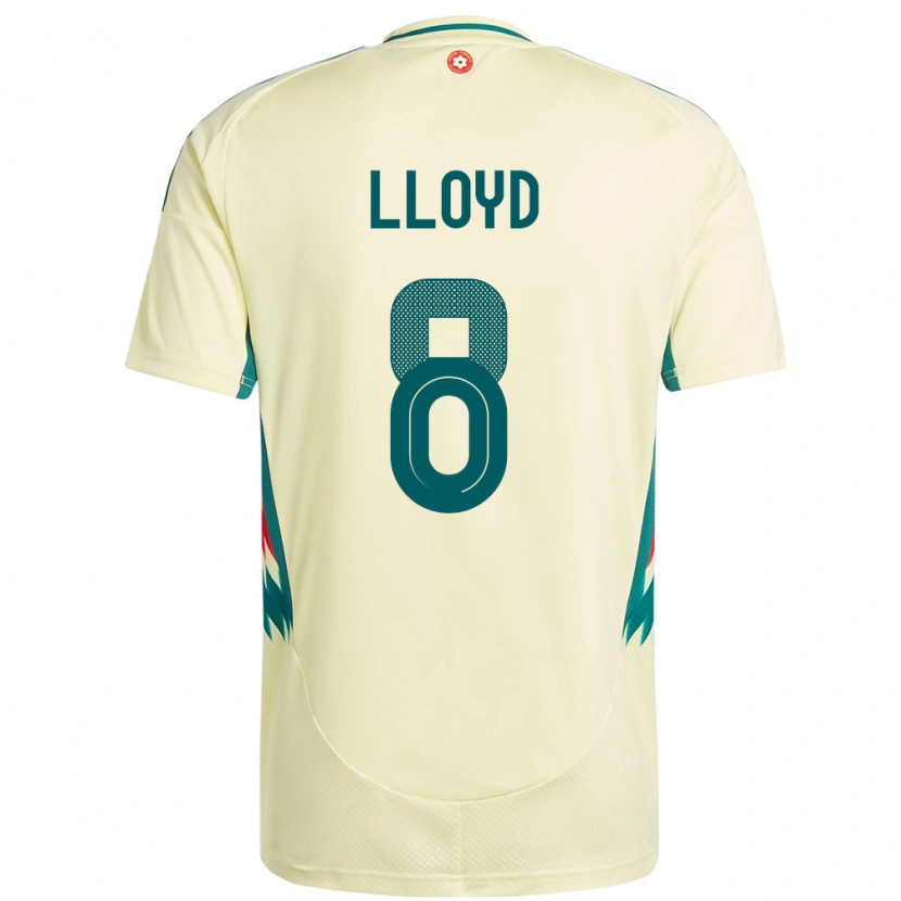 Danxen Herren Wales Ben Lloyd #8 Beige Gelb Auswärtstrikot Trikot 24-26 T-Shirt