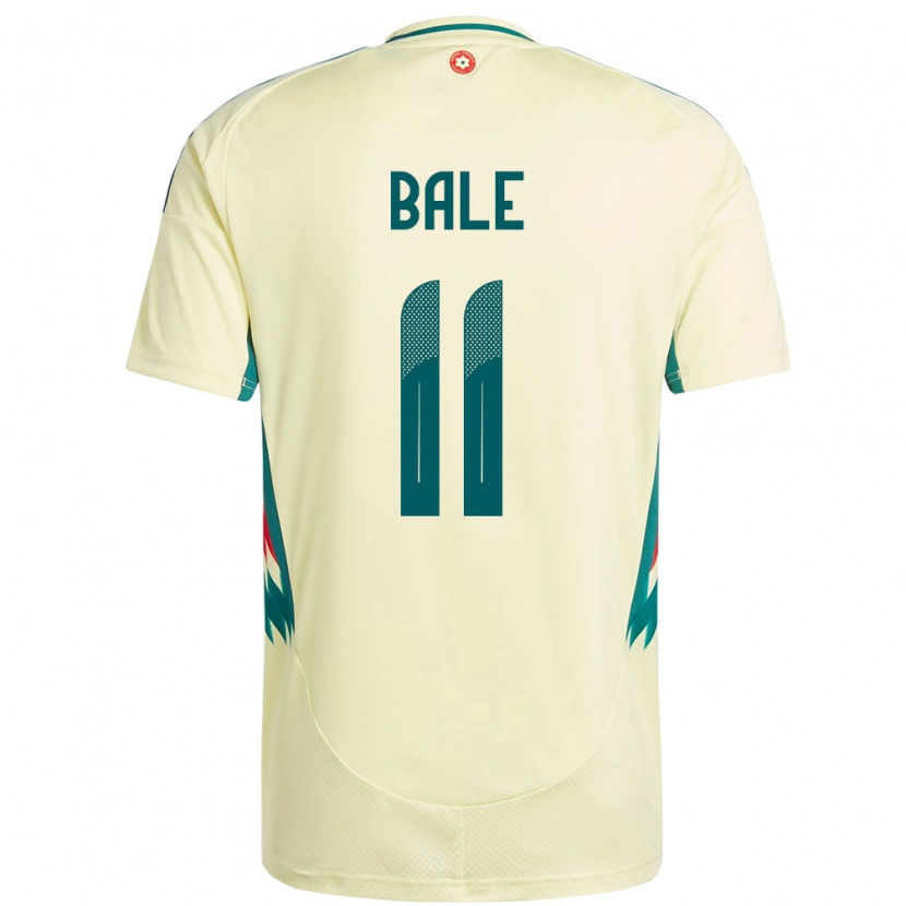 Danxen Herren Wales Gareth Bale #11 Beige Gelb Auswärtstrikot Trikot 24-26 T-Shirt