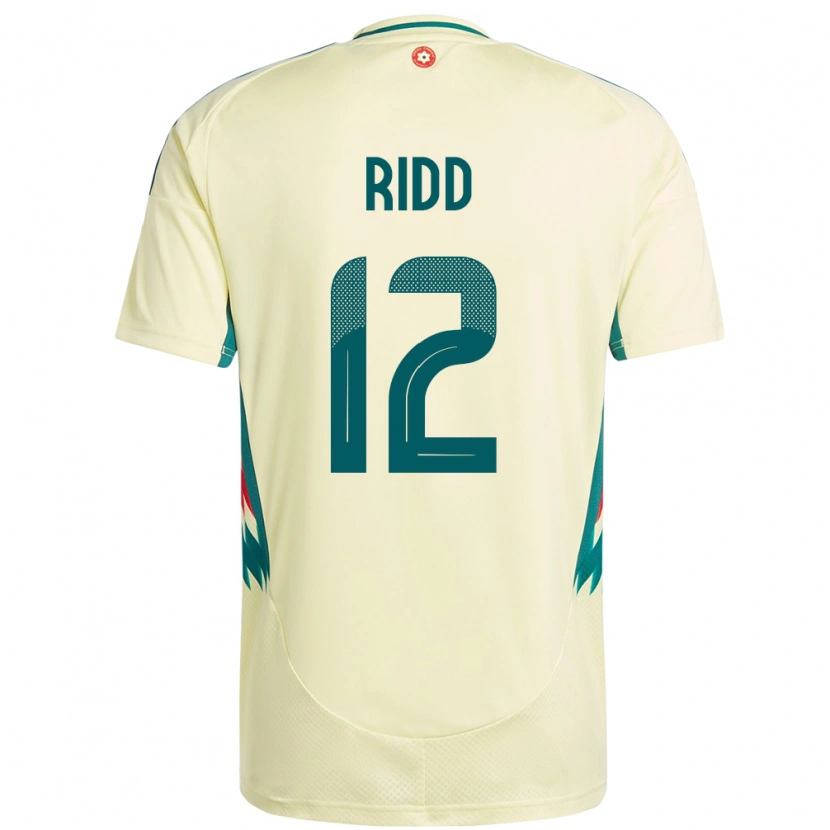 Danxen Herren Wales Lewis Ridd #12 Beige Gelb Auswärtstrikot Trikot 24-26 T-Shirt