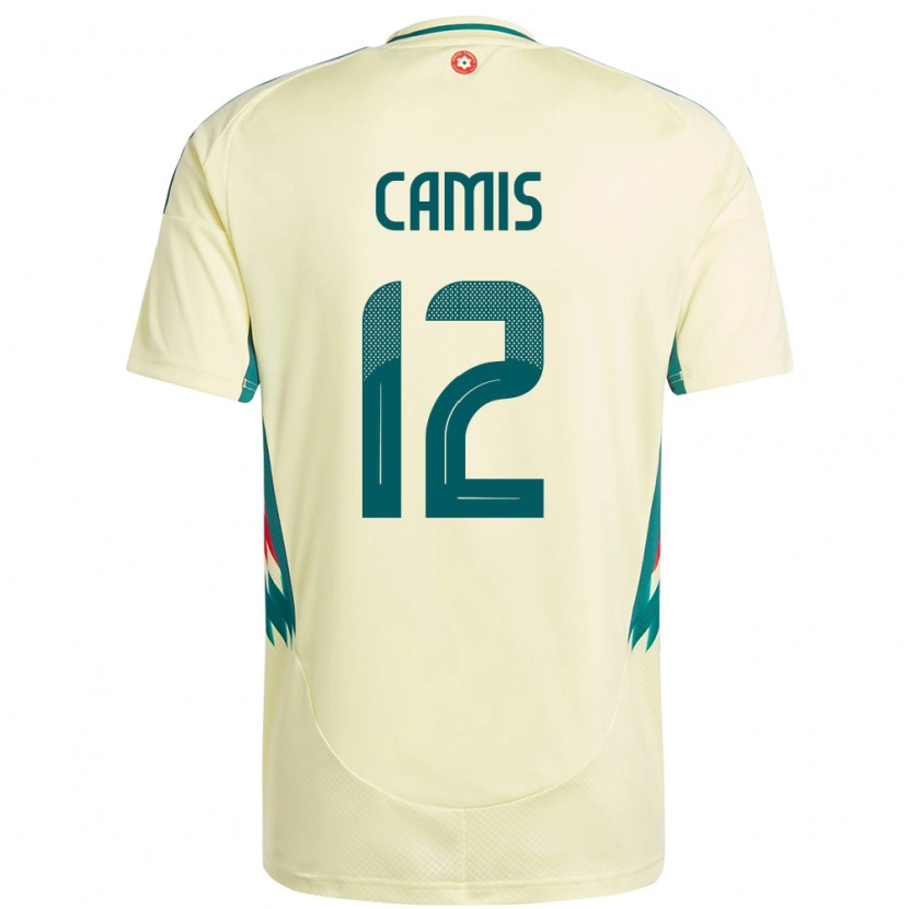 Danxen Herren Wales Oliver Camis #12 Beige Gelb Auswärtstrikot Trikot 24-26 T-Shirt