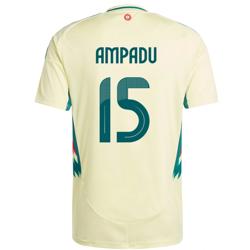 Danxen Herren Wales Ethan Ampadu #15 Beige Gelb Auswärtstrikot Trikot 24-26 T-Shirt
