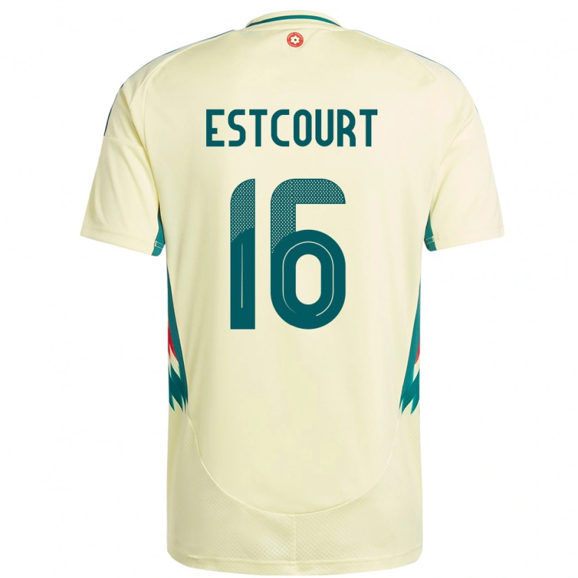 Danxen Herren Wales Charlotte Estcourt #16 Beige Gelb Auswärtstrikot Trikot 24-26 T-Shirt