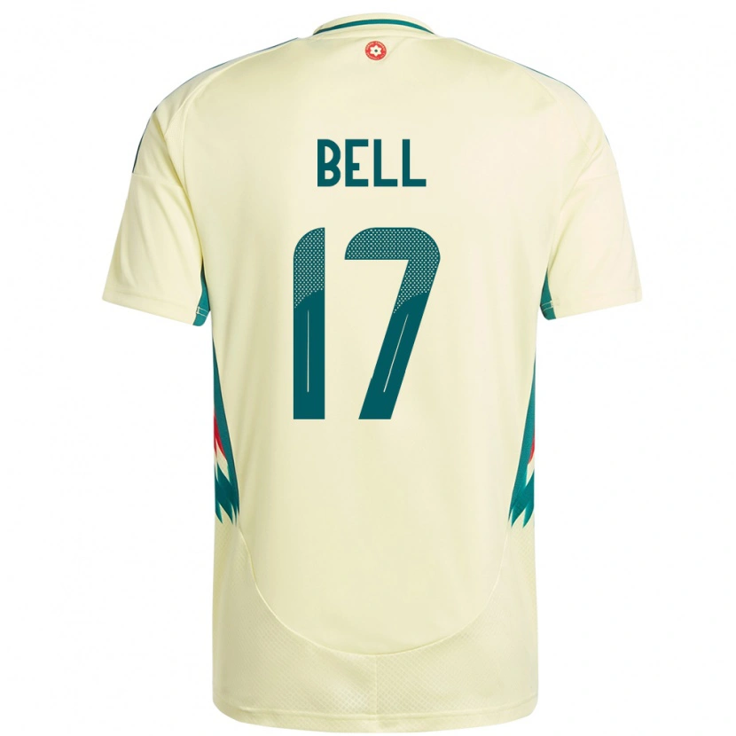 Danxen Herren Wales Zac Bell #17 Beige Gelb Auswärtstrikot Trikot 24-26 T-Shirt