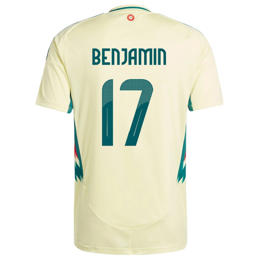 Danxen Herren Wales Omari Benjamin #17 Beige Gelb Auswärtstrikot Trikot 24-26 T-Shirt