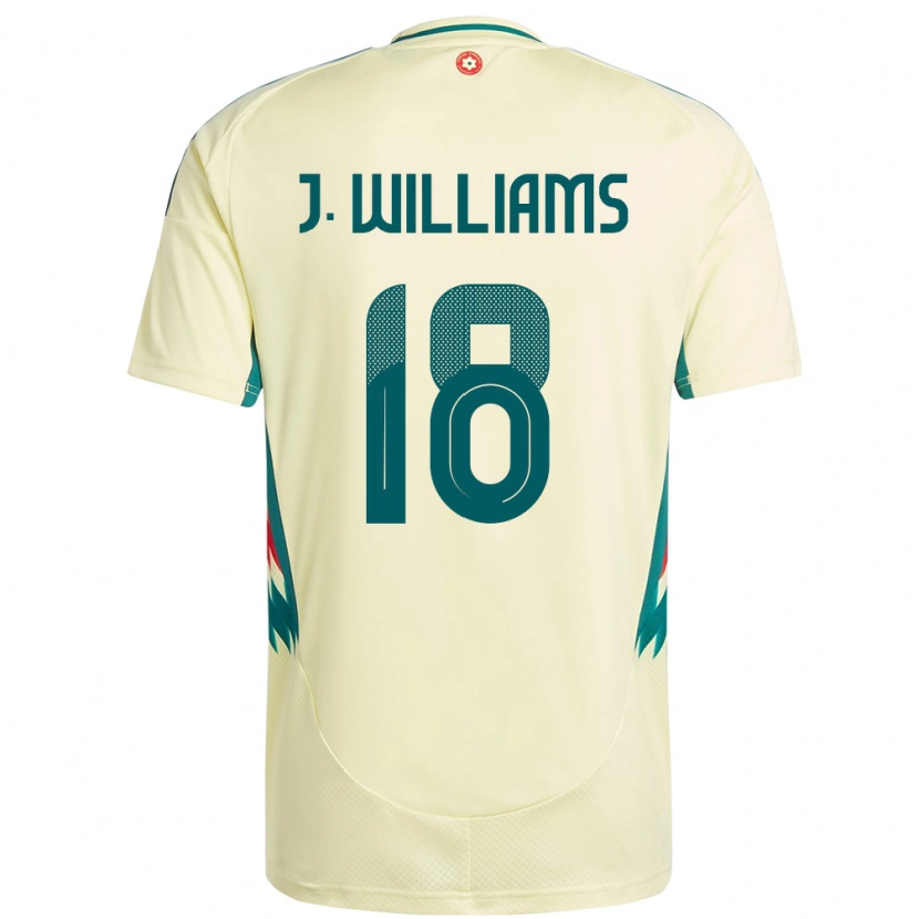 Danxen Herren Wales Jonathan Williams #18 Beige Gelb Auswärtstrikot Trikot 24-26 T-Shirt