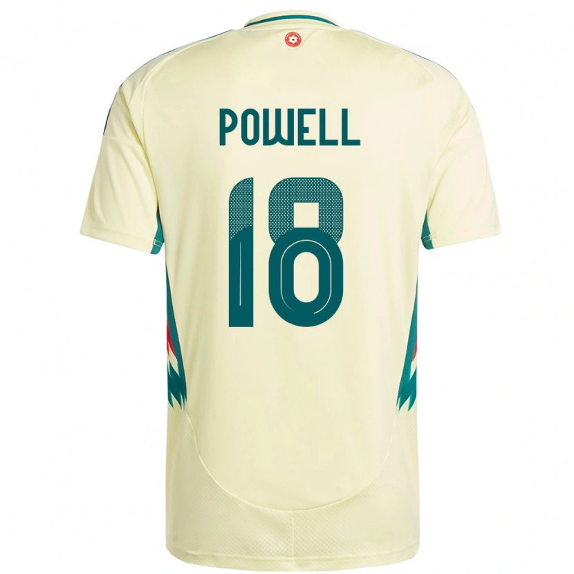 Danxen Herren Wales Ella Powell #18 Beige Gelb Auswärtstrikot Trikot 24-26 T-Shirt